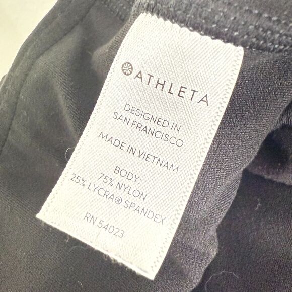 ATHLETA Stash Pocket Moto Tight S Powervita Black Stretch Yoga Gym EUC B6 - Picture 6 of 6